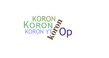 Apodo - Koron